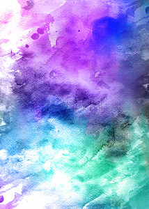 混色水彩背景图片_和紫色抽象扩散水彩背景