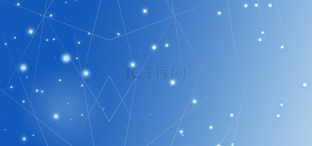 折线光背景图片_线条光点折线蓝色简约banner