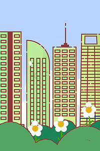 城市建筑楼房高楼广告背景