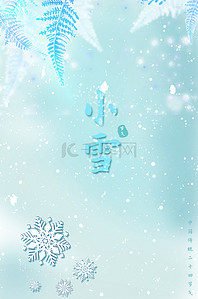 卡通手绘大雪节气背景图片_中国传统二十四节气海报