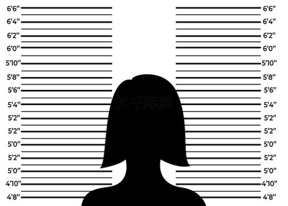 英尺白底女人人物元素条纹监狱背景