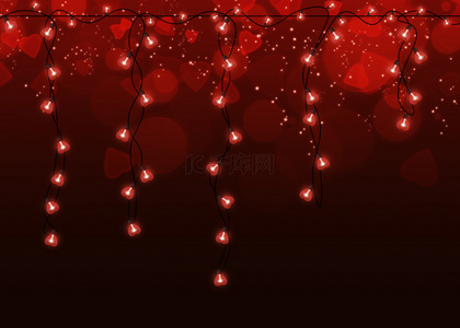 发光的爱心黑色背景黑色简约唯美红色心形背景爱心心形花朵美丽背景