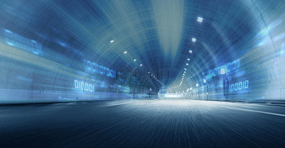 赛道背景背景图片_创意隧道高速公路背景合成