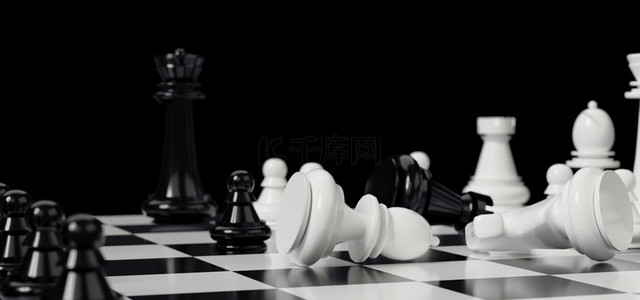 国际象棋画册背景图片_C4D国际象棋背景