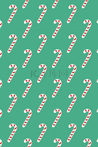 平铺背景图片_卡通圣诞节拐杖平铺海报背景