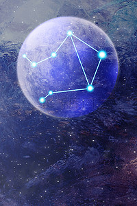 星座星象背景图片_十二星座之天秤座简约星空背景