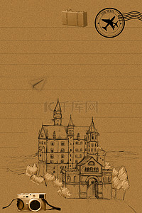 欧式城堡背景图片_简约复古欧式信纸背景