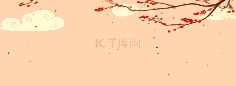 元宵佳节元宵背景图片_元宵节梅花简约背景