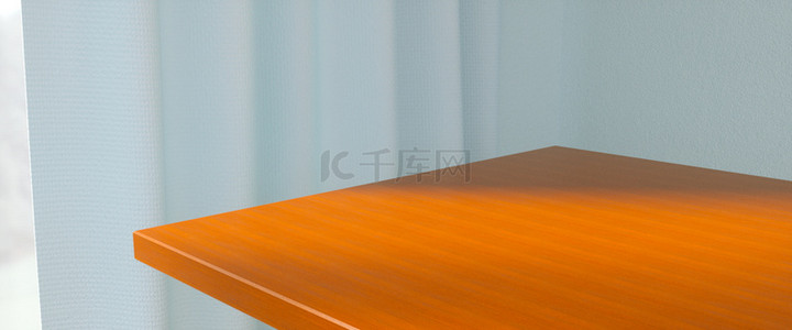 桌面立体背景背景图片_C4D空白室内桌子背景