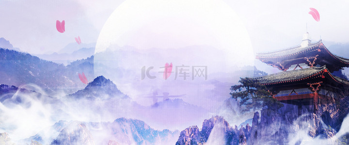 游戏海报背景图片_古典玄幻仙侠网游中国风背景