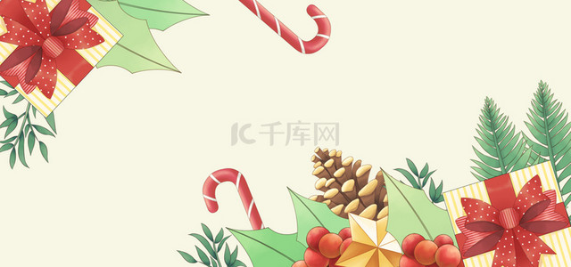 温馨冬季背景图片_温馨明丽圣诞礼盒红绿黄色背景