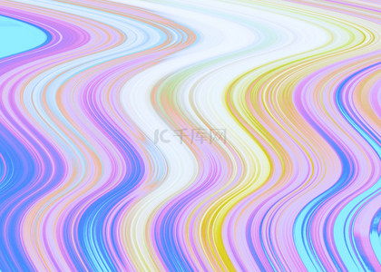 紫色和黄色波纹抽象线条渐变背景