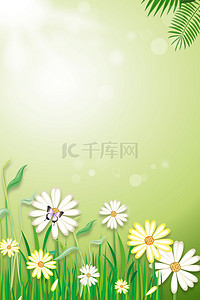 春季相约背景图片_小清新春天花朵背景素材