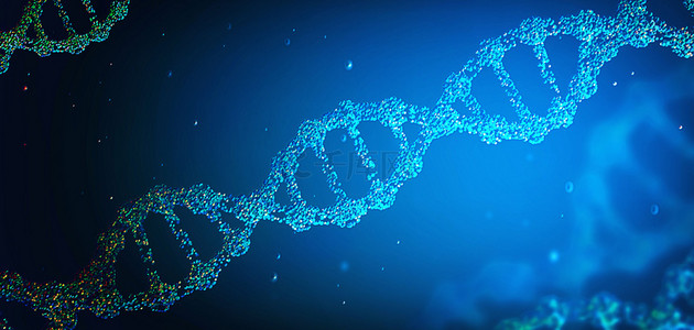 蓝色医疗基因DNA背景