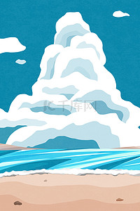 蓝色天空云彩背景图片_蓝色天空云朵和海洋