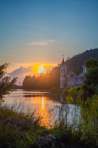 落日太阳摄影照片_浪漫落日夕阳太阳风景静物摄影图配图