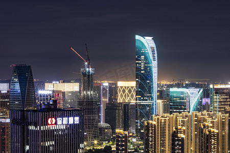 萧山夜景晚上萧山新夜萧山夜景摄影图配图