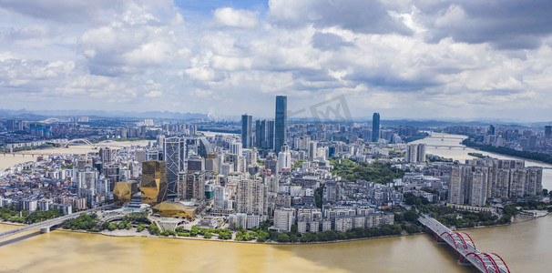 城市中午广西柳州城市风光全景山顶无人机摄影图配图