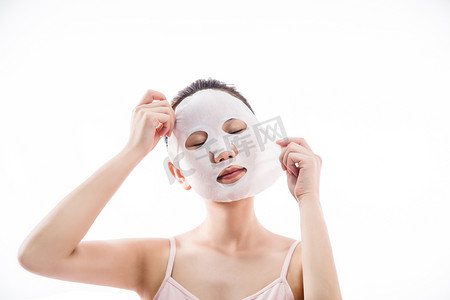 面膜美妆美容保湿护肤摄影图配图