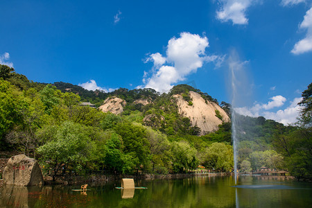 千山5A景区夏季龙泉寺洞天一品旅游摄影图配图