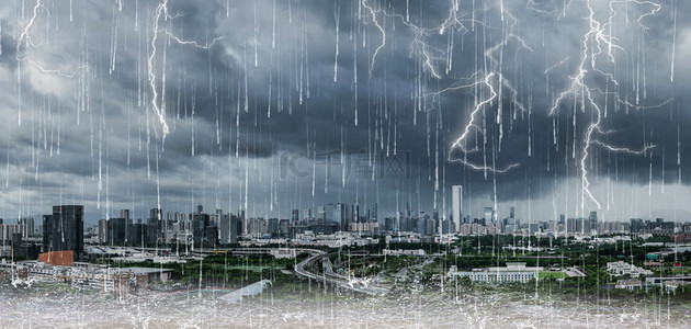 下雨图片背景图片_暴雨天气抗洪救灾背景图片