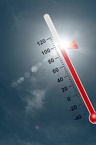 天气温度计背景图片_高温预警温度计灰色简约太阳