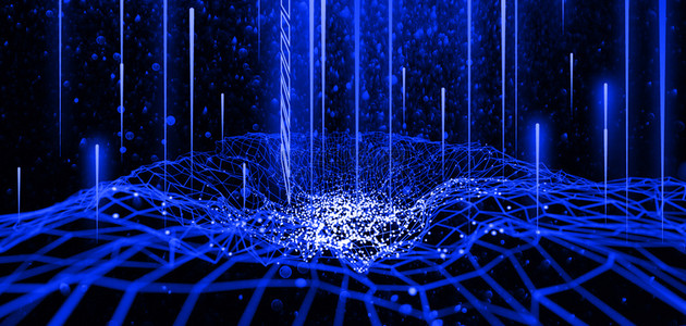 蓝色质感科技光线背景图片_科技线条蓝色简约科技背景