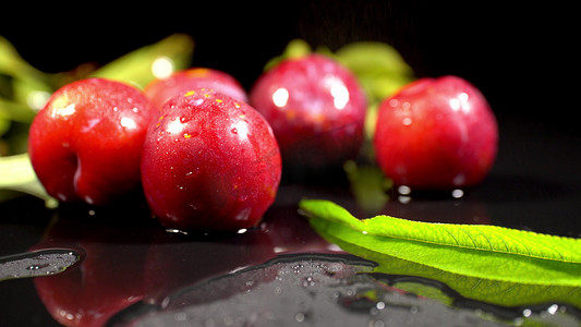 夏季水果红李子水果餐饮美食生鲜素材