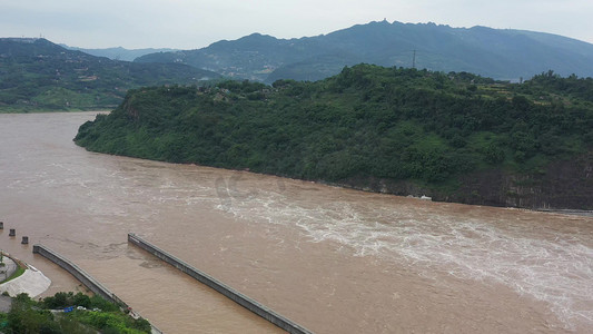 长江全景洪水河流