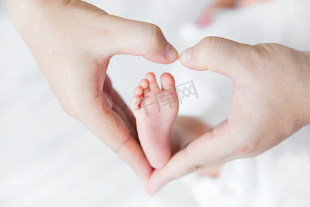 脚丫婴儿小脚丫新生脚大手小脚丫摄影图配图