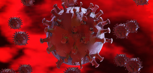 防疫病毒生物3D背景C4D模型