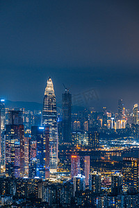 城市摄影照片_夜晚城市天际线夜景摄影图配图