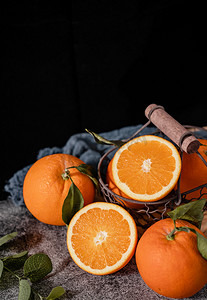 赣南脐橙主图摄影照片_水果新鲜橙子营养脐橙摄影图配图
