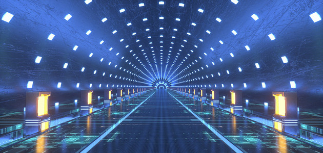 科技隧道光效C4D
