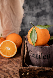 水果食品脐橙橙子鲜果摄影图配图