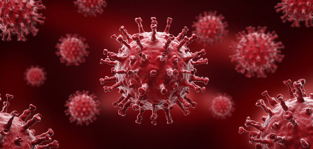 抗击疫情背景背景图片_冠状病毒生物医疗红色