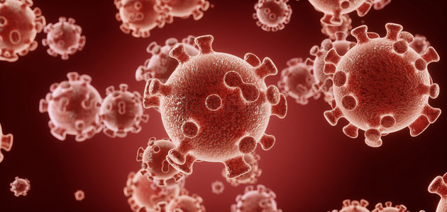 防疫控疫情背景图片_抗击疫情病毒细胞3DC4D背景