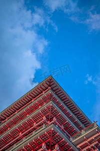 展旗峰屋顶傍晚屋顶户外风景摄影图配图