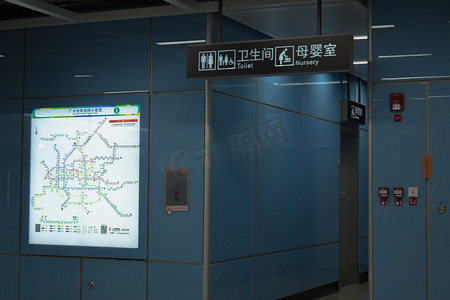 广州夜晚地图地铁看摄影图配图