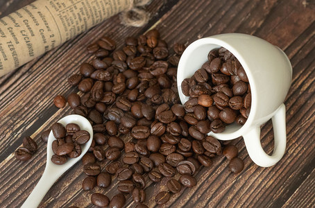 欧美风咖啡配图白天咖啡豆咖啡厅静物摄影图配图