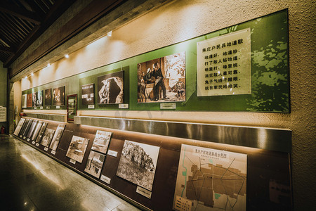 遗址摄影照片_北京红色教育景点白天庄户地道战遗址纪念馆内环境摄影图配图