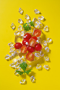 水果棚拍西红柿蔬菜创意摄影图配图