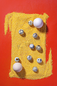 美食棚拍鸟蛋土鸡蛋创意摄影图配图