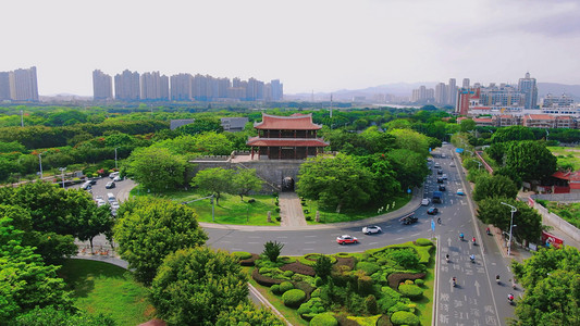 泉州洛伽寺摄影照片_福建泉州地标临漳门历史文化古建筑