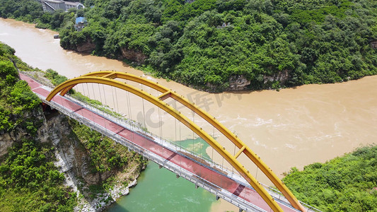 贵州遵义赤水河河流航拍自然风景大山高山祖国山河