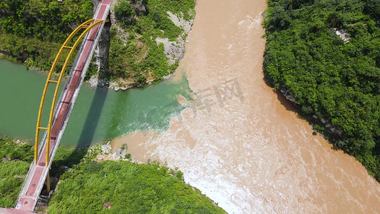 贵州遵义赤水河河流航拍自然风景大山高山