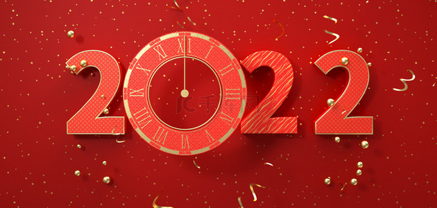 2022金虎背景图片_新年元旦2022红金数字背景