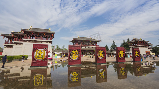 陕西西安5A景区大唐芙蓉园人流