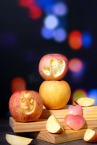 水果棚拍苹果平安夜七夕摄影图配图