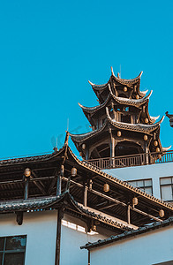古镇旅游中式建筑景点摄影图配图